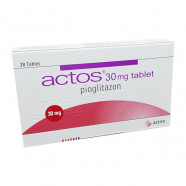 Купить Актос (Пиоглитазон, аналог Амальвия, Пиоглар) таб. 30мг №28 в Москве