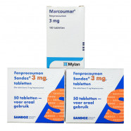 Купить Маркумар (Marcumar, Фенпрокумон) 3мг таблетки 100шт в Москве