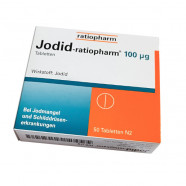 Купить Йодид Ратиофарм (Калия Йодид) ГЕРМАНИЯ Ratiopharm 100мкг таблетки №50 в Москве