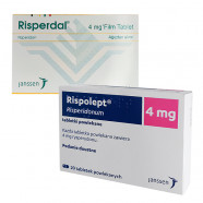 Купить Рисполепт 4мг таблетки (название Rispolept / Risperdal) №20 в Москве