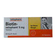 Купить Биотин Ратиофарм (Волвит, Деакура аналог) 5мг, Германия №30 в Москве