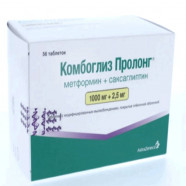 Купить Комбоглиз пролонг табл. 1000 2,5мг 56шт в Москве