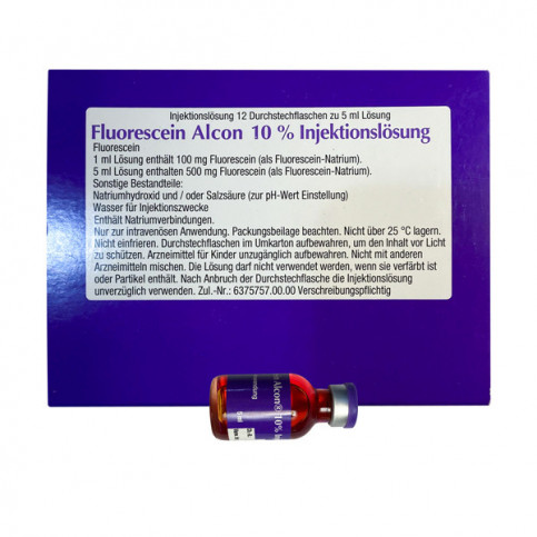 Купить Флюоресцит (Fluorescein Alcon 10%, Флуоресцеин натрия) р-р для ин. 100мг/мл 5мл фл. №1 в Москве в Москве
