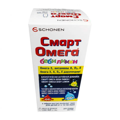 Купить Смарт Омега Бэби сироп (масло для приема внутрь) лимон флакон 100мл в Москве в Москве