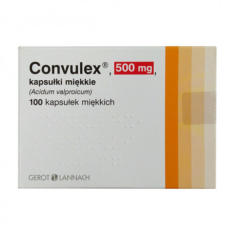Купить Конвулекс (Вальпроевая кислота) капсулы 500мг №100 в Москве в Москве