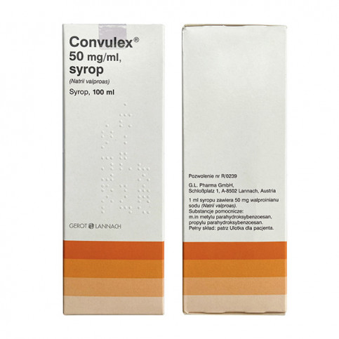 Купить Конвулекс 50мг/мл сироп для детей 100мл в Москве в Москве