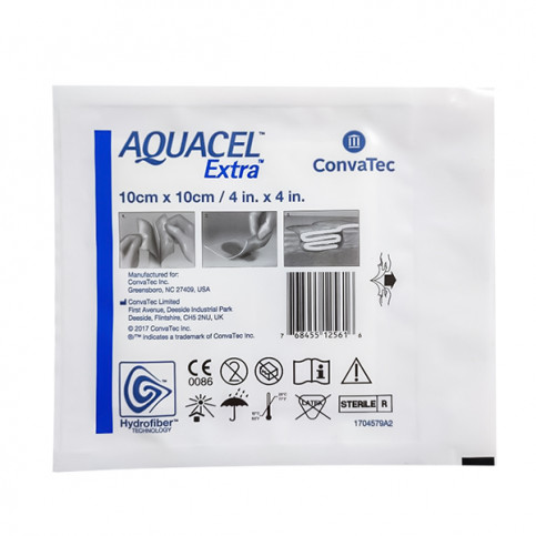 Купить Аквасель повязка с серебром Экстра Гидрофайбер (Aquacel Ag Extra) 10х10см №1 в Москве в Москве