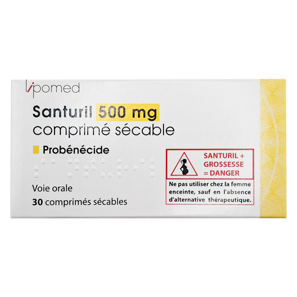 Фото препарата Пробенецид Сантурил 500 мг №30