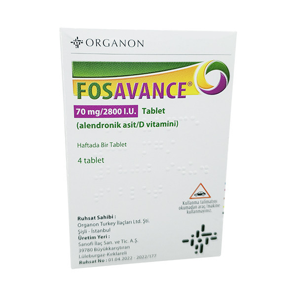 Фото препарата Фосаванс 70мг/70мкг (2800МЕ) таб. №4