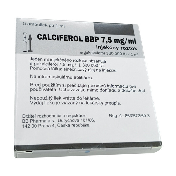 Фото препарата Витамин Д (Кальциферол Биотика форте) амп. 7,5мг 1мл №5