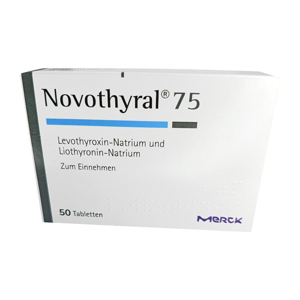 Фото препарата Новотирал, Novothyral (аналог Тиреотома) 75 15мкг №100