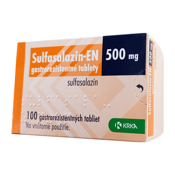Фото препарата Сульфасалазин ЕН 500мг KRKA (ЕВРОПА) кишечнорастворимые табл. №50