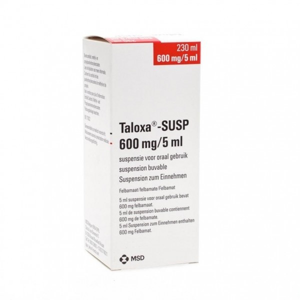 Фото препарата Талокса Фелбамат суспензия для орального прим. 600мг/5мл фл. 230мл