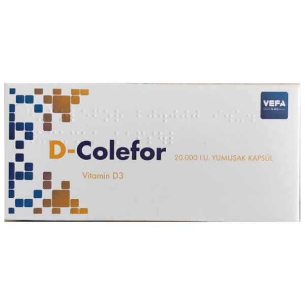 Фото препарата Д-Колефор капсулы D-Colefor 20000 МЕ №14