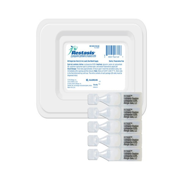 Фото препарата Рестасис капли глазные аналог :: Эпостин Epostin 0,05% 0,4 мл 30 шт.