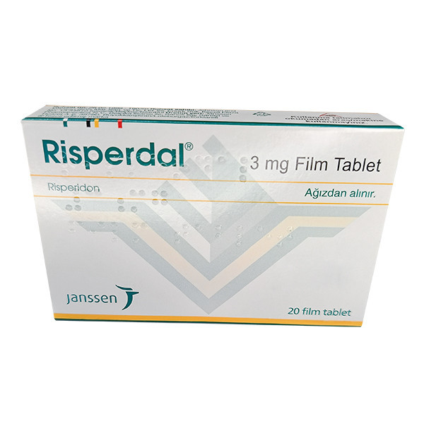 Фото препарата Рисполепт 3 мг табл. №20 (название в Турции Риспердал :: Risperdal 3mg)