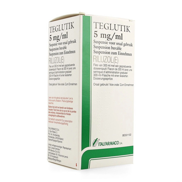 Фото препарата Теглютик (Теглутик) Рилузол суспензия 5мг/мл 300мл