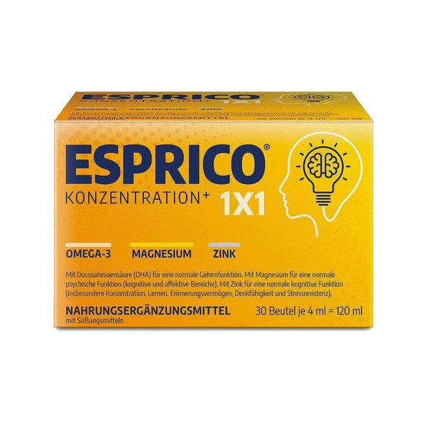 Фото препарата Эсприко Esprico витамины для детей суспензия саше по 4мл №30