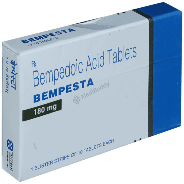 Фото препарата Бемпедоевая кислота ИМПОРТ (Индия) :: Bempesta 180 мг табл. №30