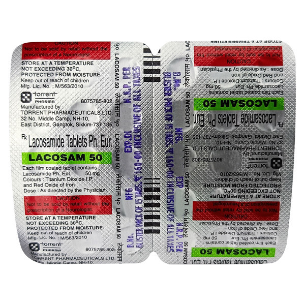 Фото препарата Лакосамид (Вимпат аналог) :: Lacosam табл. 50мг №30