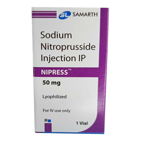 Фото препарата Нитропруссид (Нанипрус аналог) NIpress 50мг лиофилизат для приг. р-ра для ин. флакон №1
