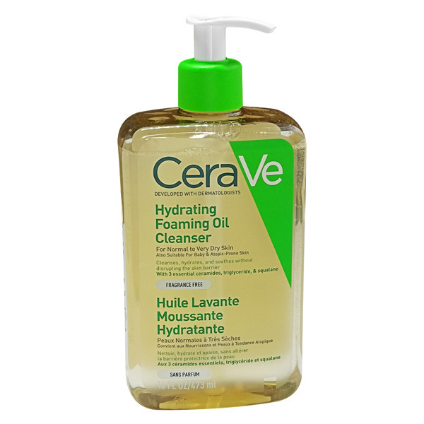 Фото препарата Цераве Cerave cleanser hydrating (для нормальной и сухой кожи) увл.очищ. пенящееся масло 473мл
