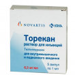 Фото препарата Торекан р-р д/инъекц 6.5мг/1мл амп 5шт